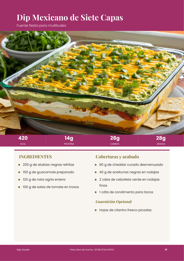 Página de receta de muestra &mdash; Recetas para Fiestas