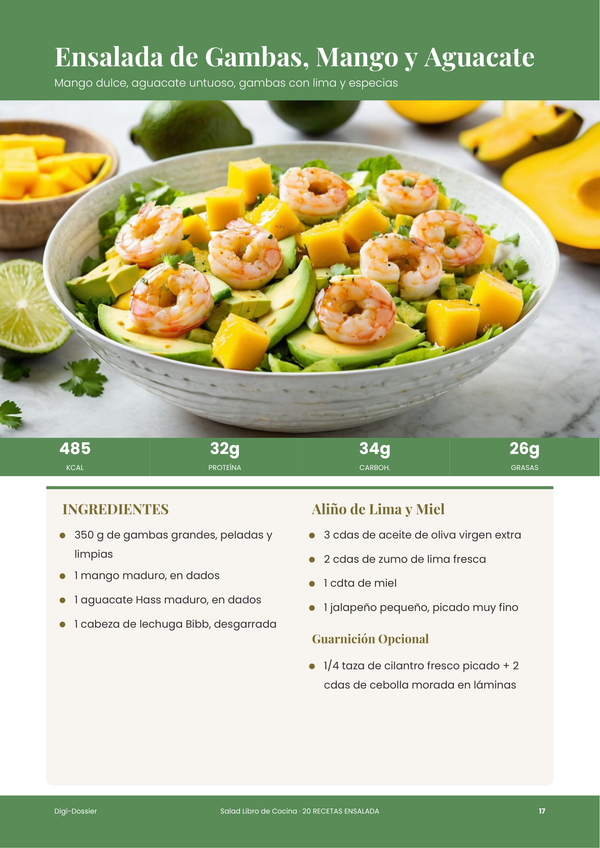 Página de receta de muestra &mdash; Libro de Recetas de Ensaladas