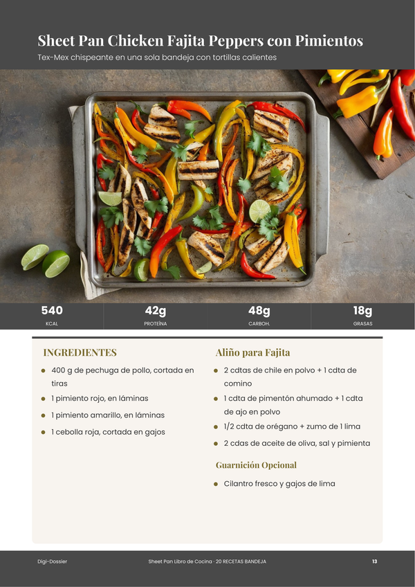 Página de receta de muestra &mdash; Recetario de Bandeja al Horno