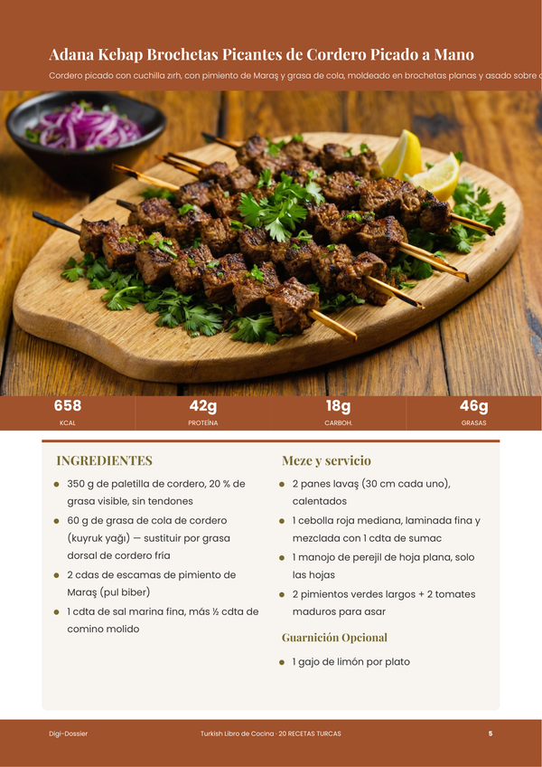 Página de receta de muestra &mdash; Recetario Turco