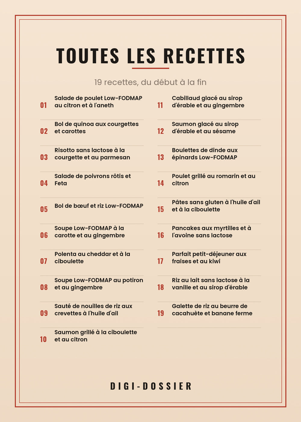 Toutes les recettes de ce livre