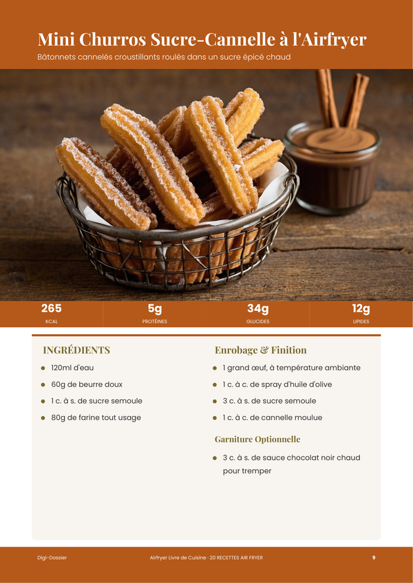 Exemple de page de recette &mdash; Livre de Recettes Airfryer