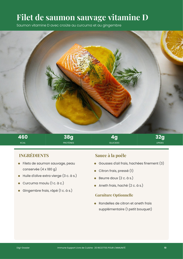 Exemple de page de recette &mdash; Soutien Immunitaire