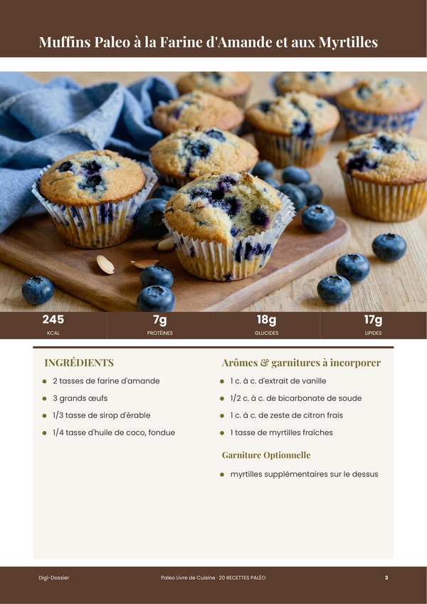 Exemple de page de recette &mdash; Livre de Recettes Paléo
