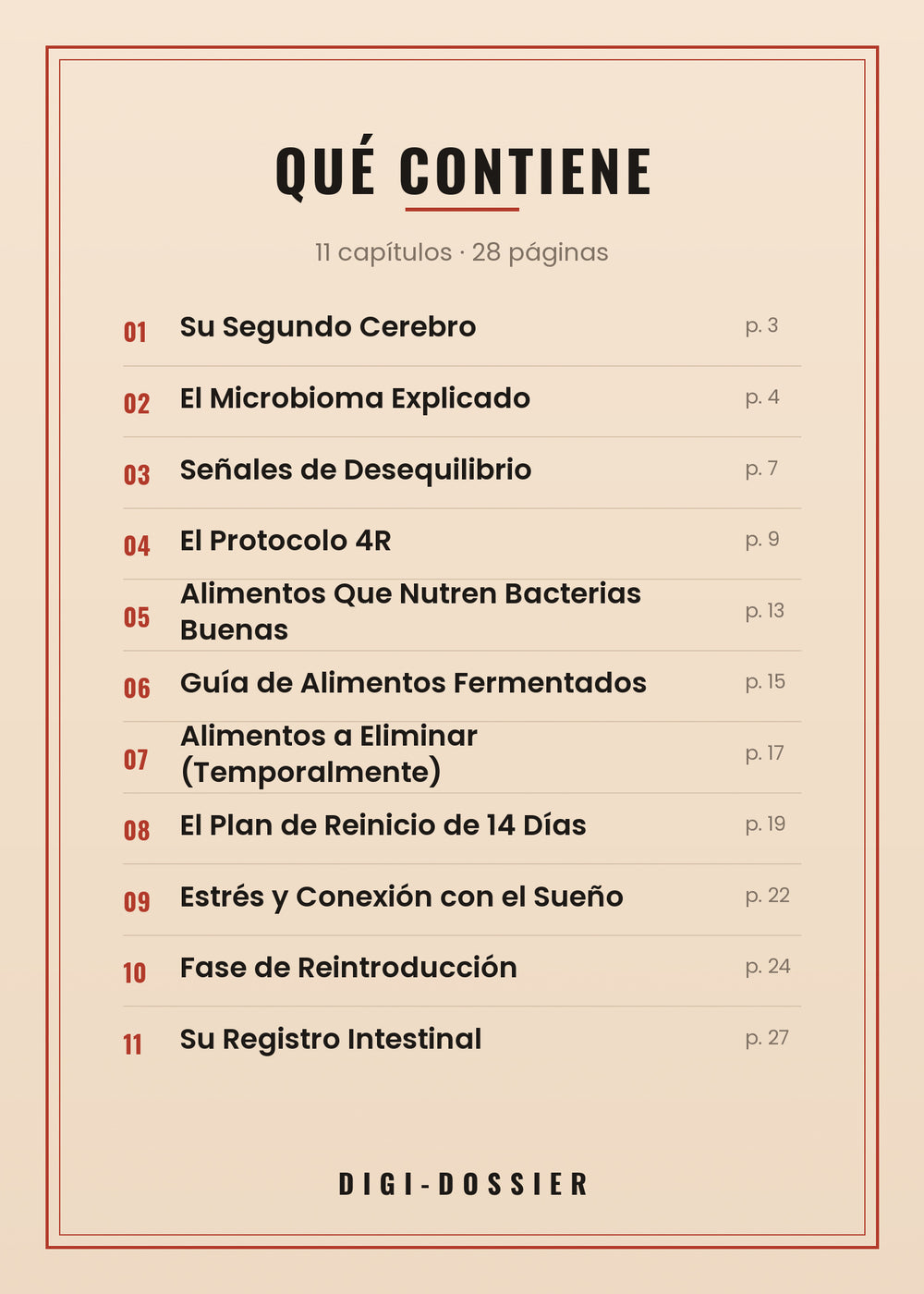 Qué contiene — todos los capítulos
