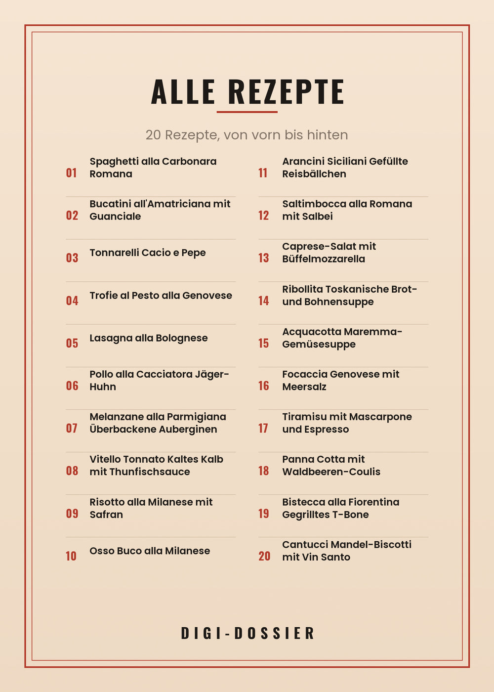 Alle Rezepte in diesem Kochbuch