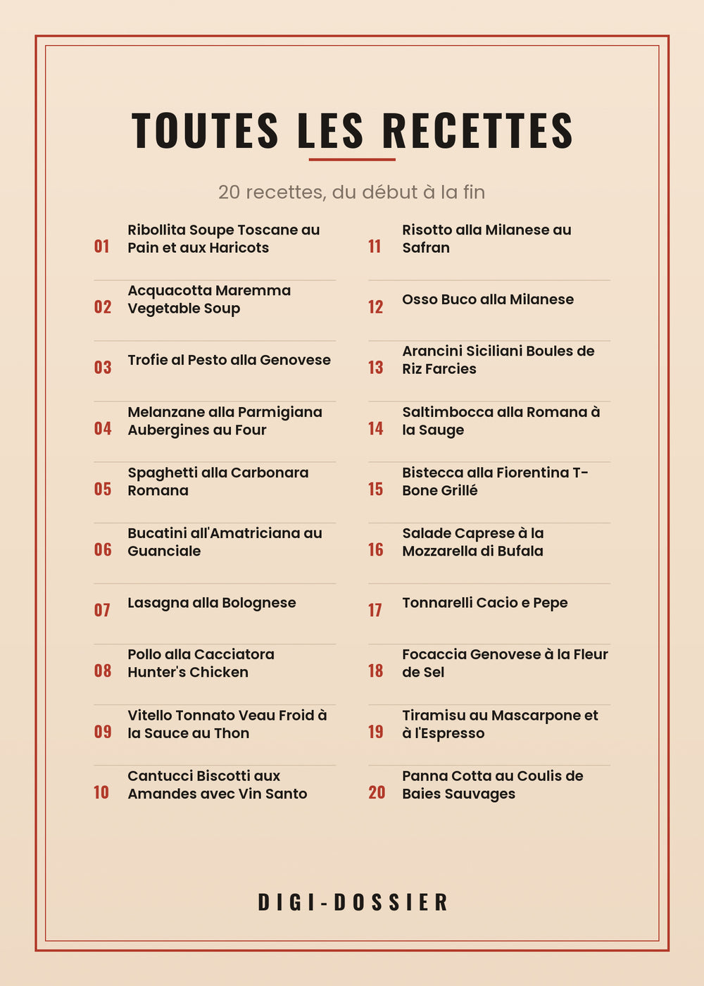 Toutes les recettes de ce livre