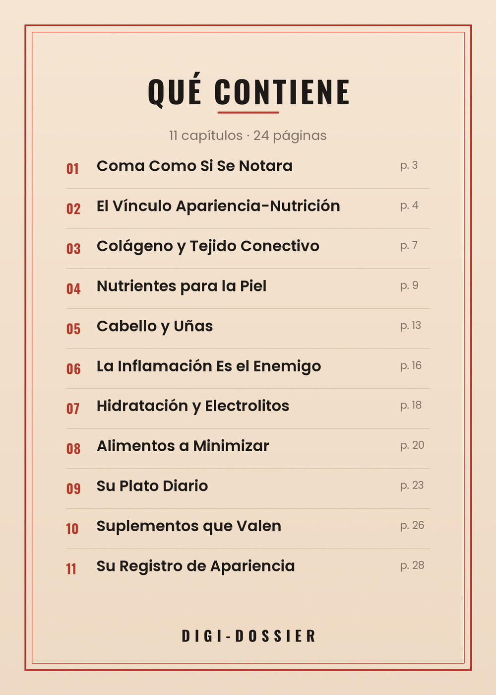 Qué contiene — todos los capítulos