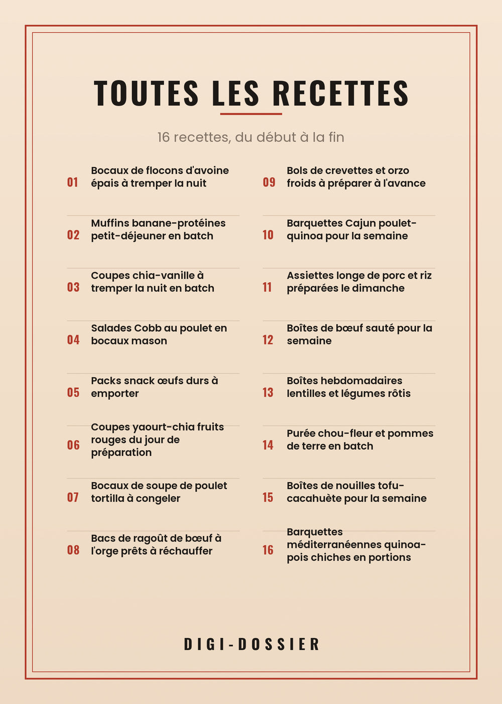 Toutes les recettes de ce livre