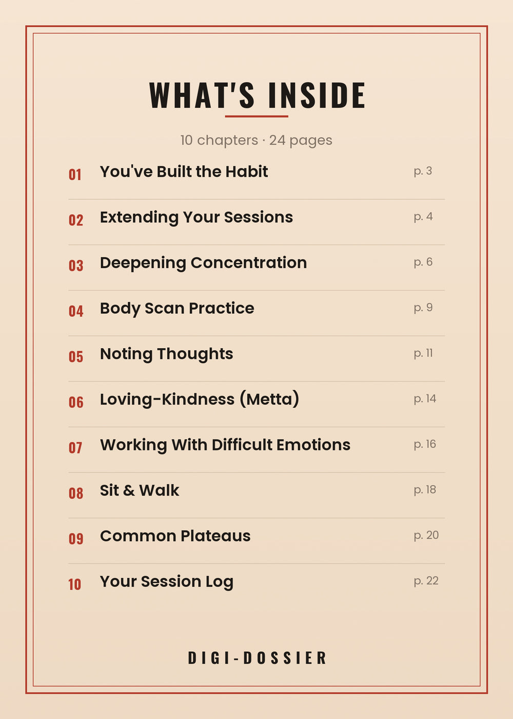 What's inside — every chapter