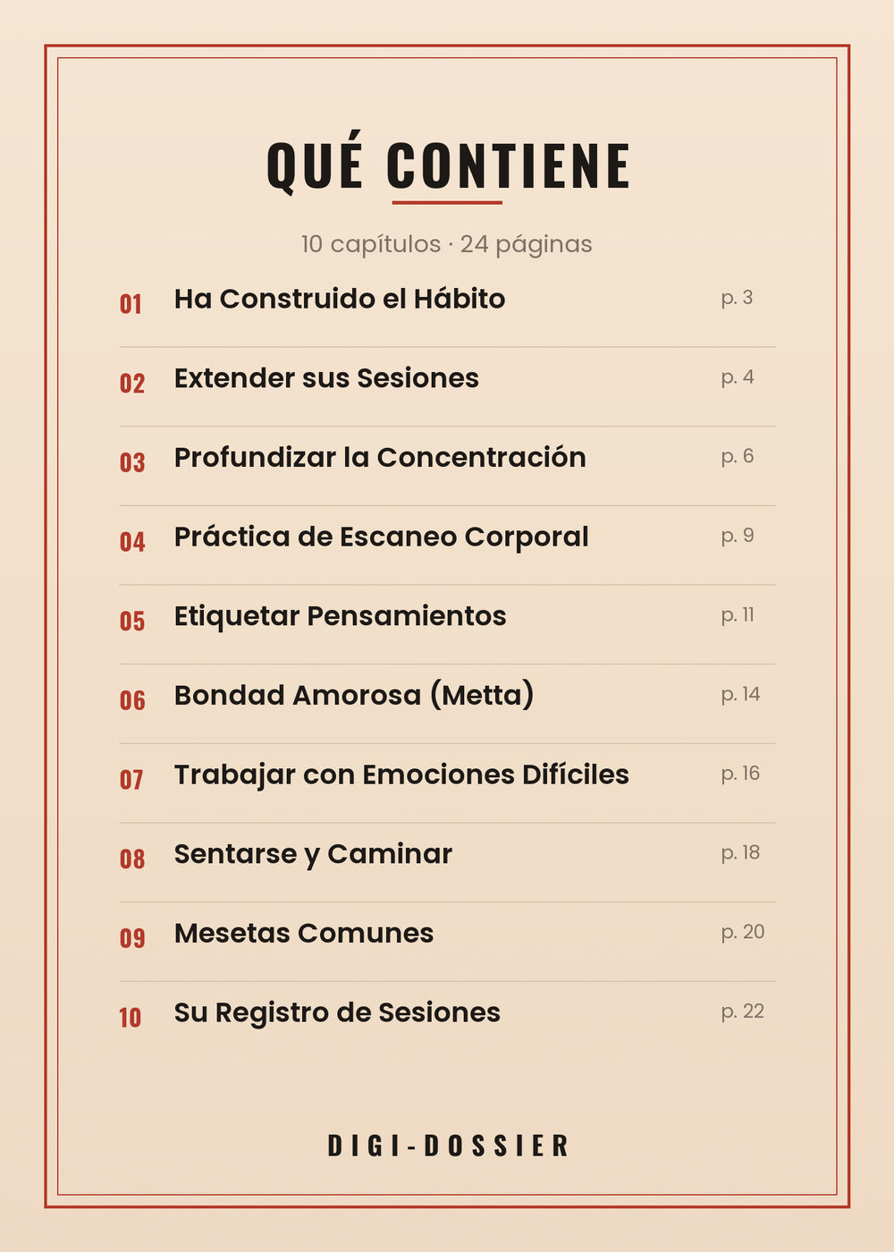 Qué contiene — todos los capítulos