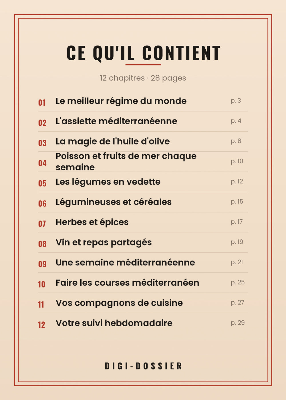 Ce qu'il contient — tous les chapitres