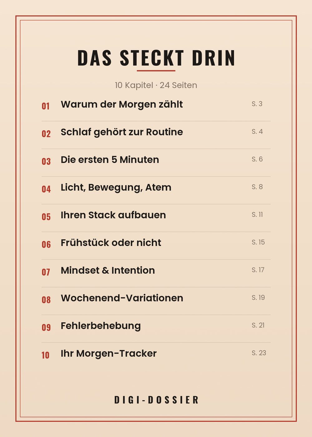 Das steckt drin — alle Kapitel