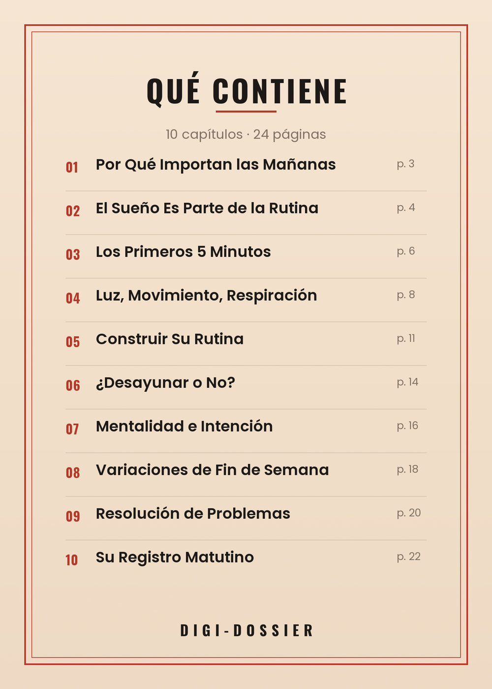 Qué contiene — todos los capítulos