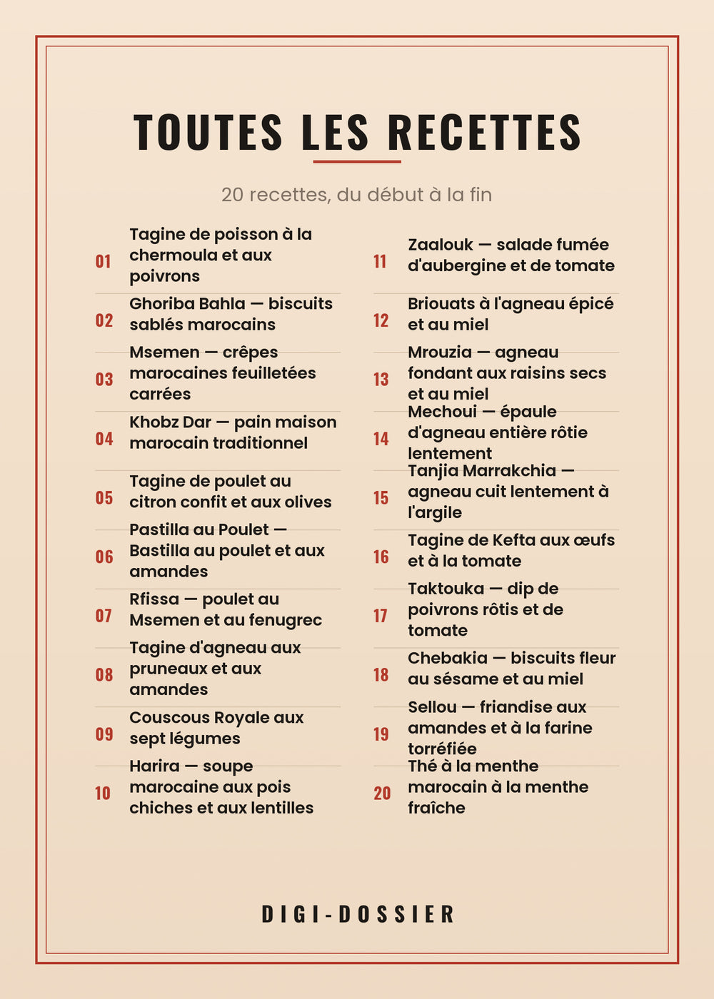Toutes les recettes de ce livre