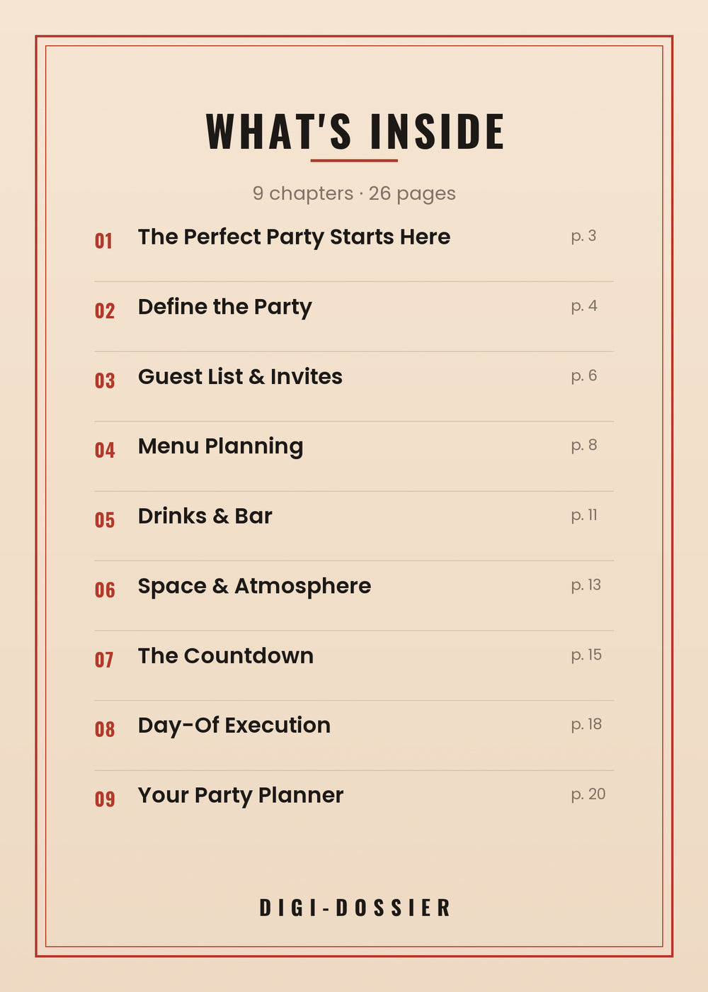 What's inside — every chapter