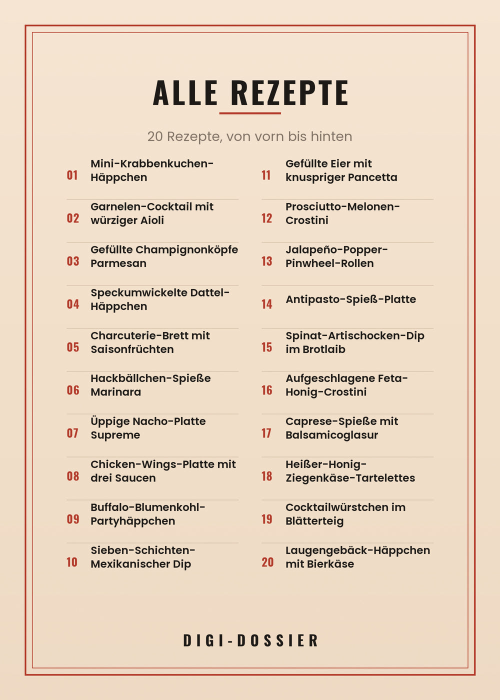 Alle Rezepte in diesem Kochbuch