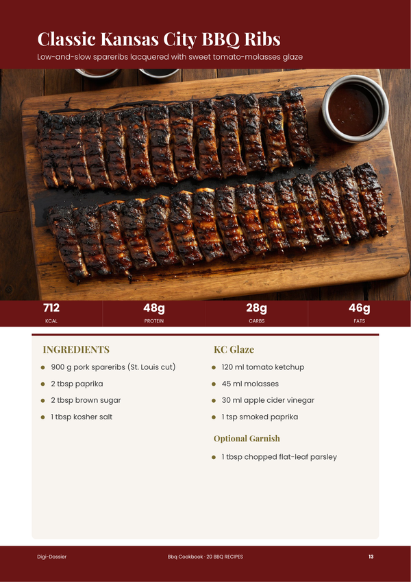 Sample recipe page &mdash; BBQ Cookbook
