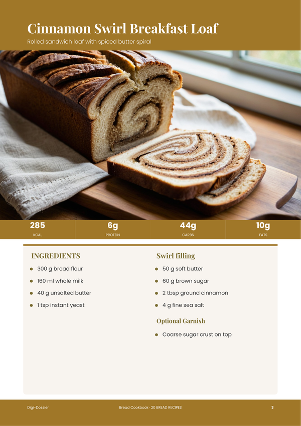 Sample recipe page &mdash; Bread Cookbook