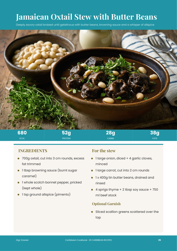 Sample recipe page &mdash; Caribbean Cookbook