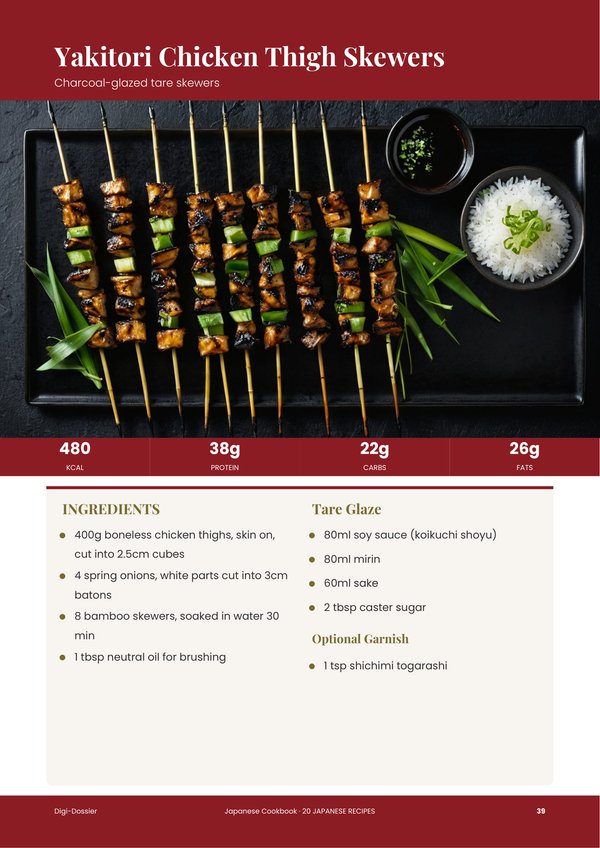 Sample recipe page &mdash; Japanese