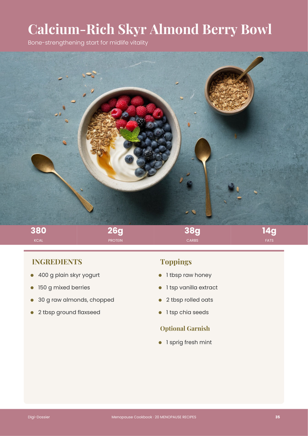 Sample recipe page &mdash; Menopause Cookbook
