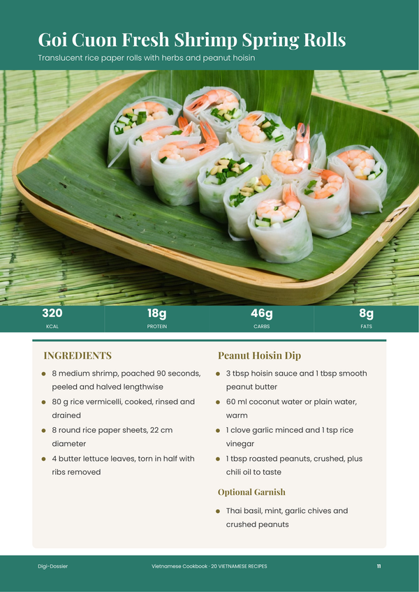 Sample recipe page &mdash; Vietnamese Cookbook