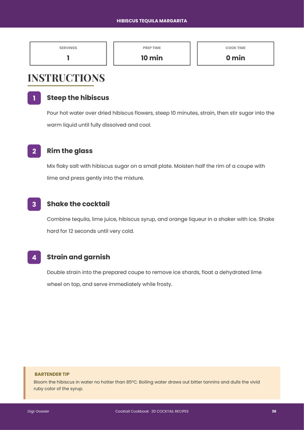 Sample instruction page &mdash; Cocktail Recipes