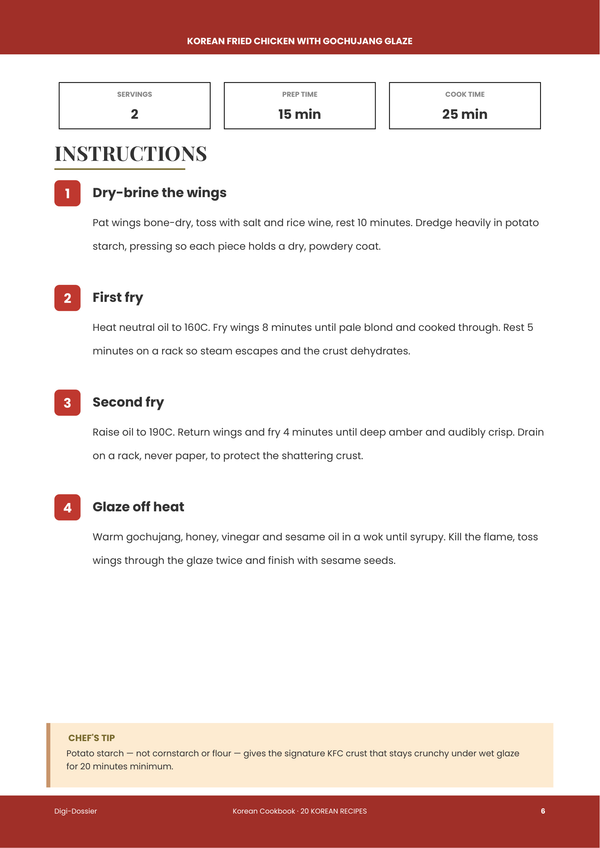 Sample instruction page &mdash; Korean Cookbook