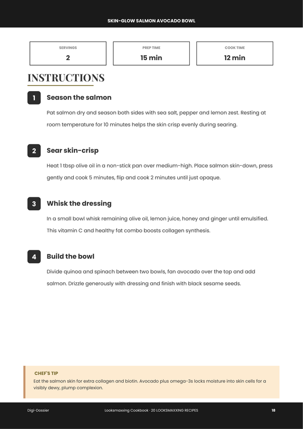 Sample instruction page &mdash; Looksmaxxing Cookbook