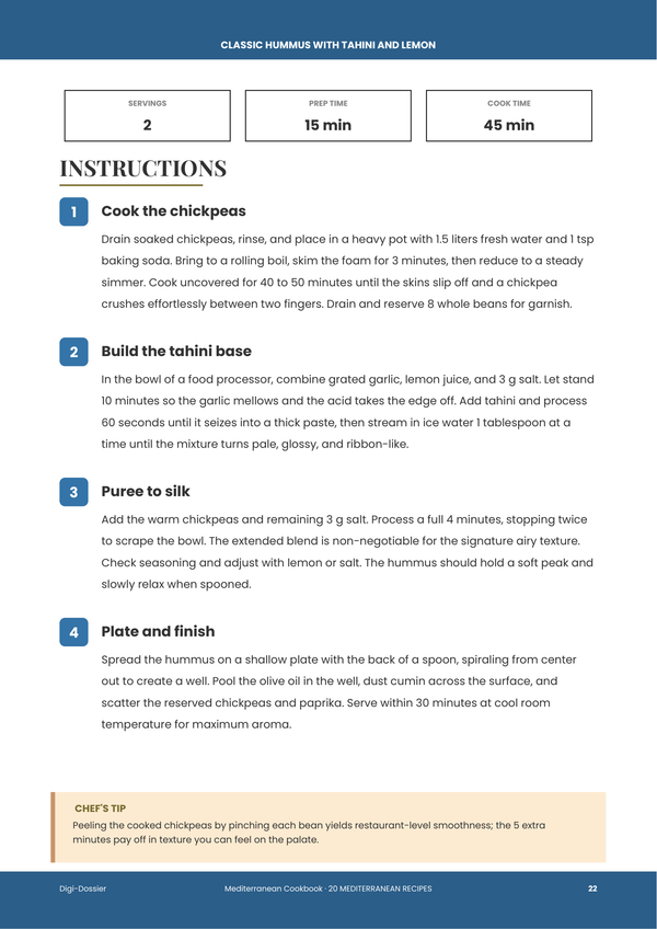 Sample instruction page &mdash; Mediterranean