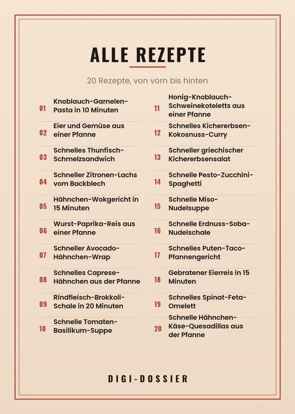 Alle Rezepte in diesem Kochbuch