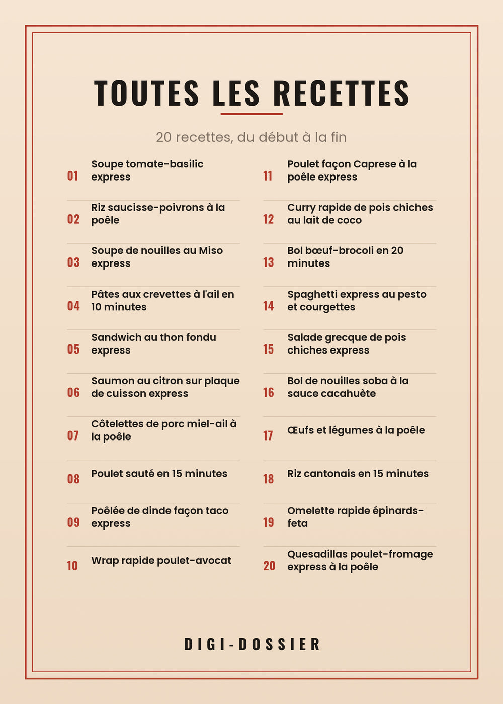 Toutes les recettes de ce livre