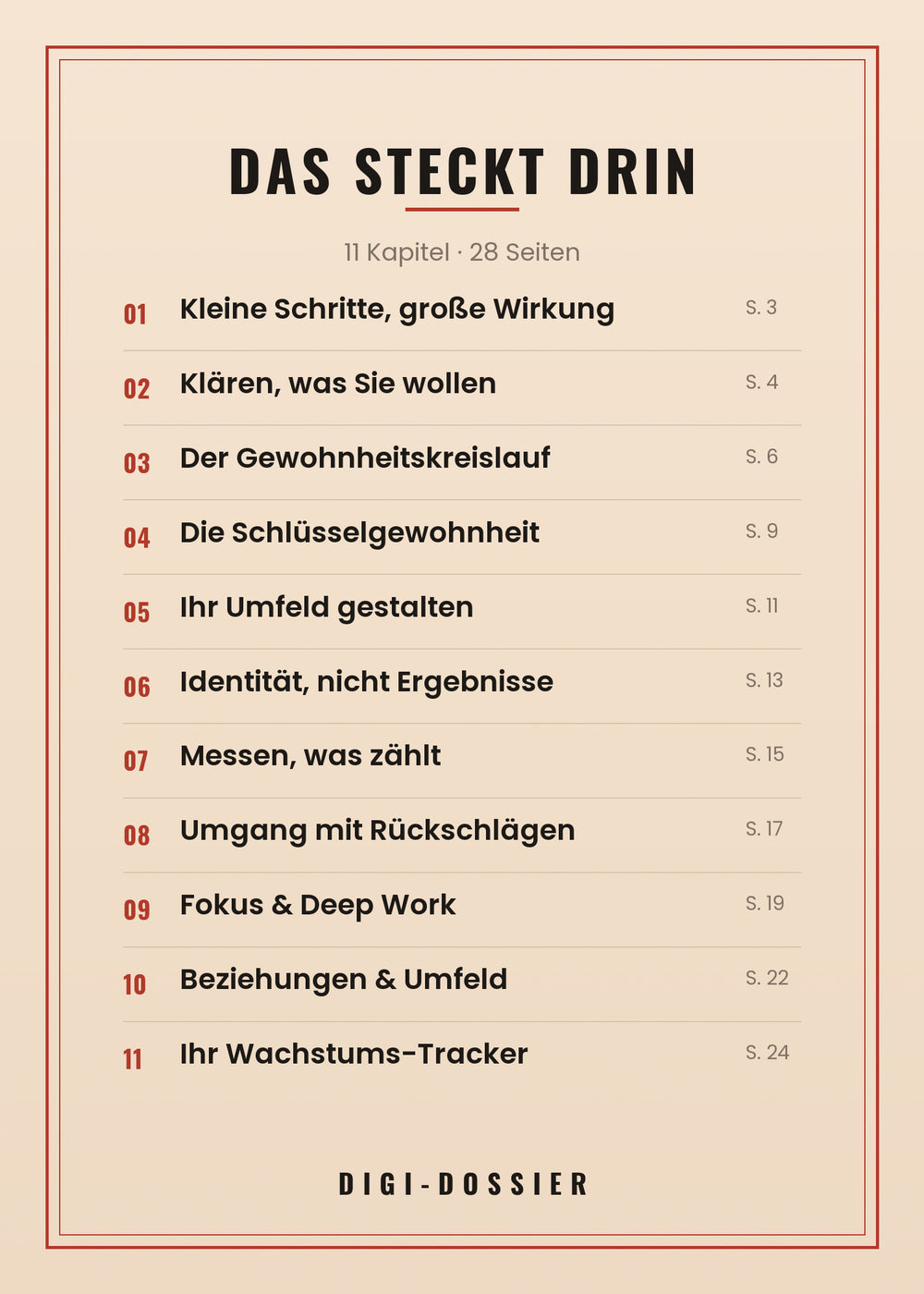 Das steckt drin — alle Kapitel