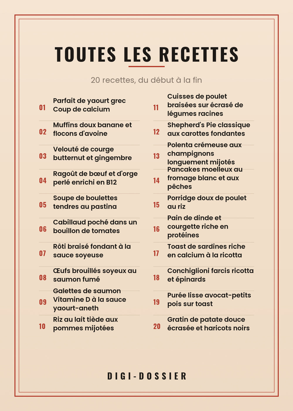 Toutes les recettes de ce livre