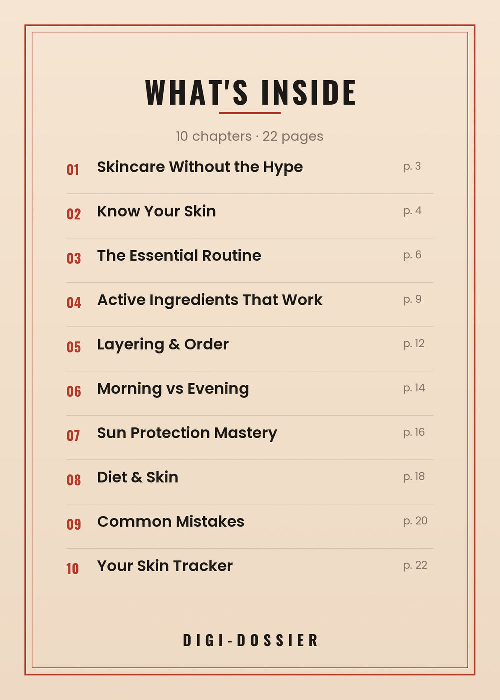 What's inside — every chapter