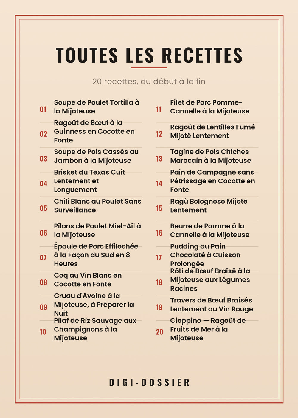 Toutes les recettes de ce livre