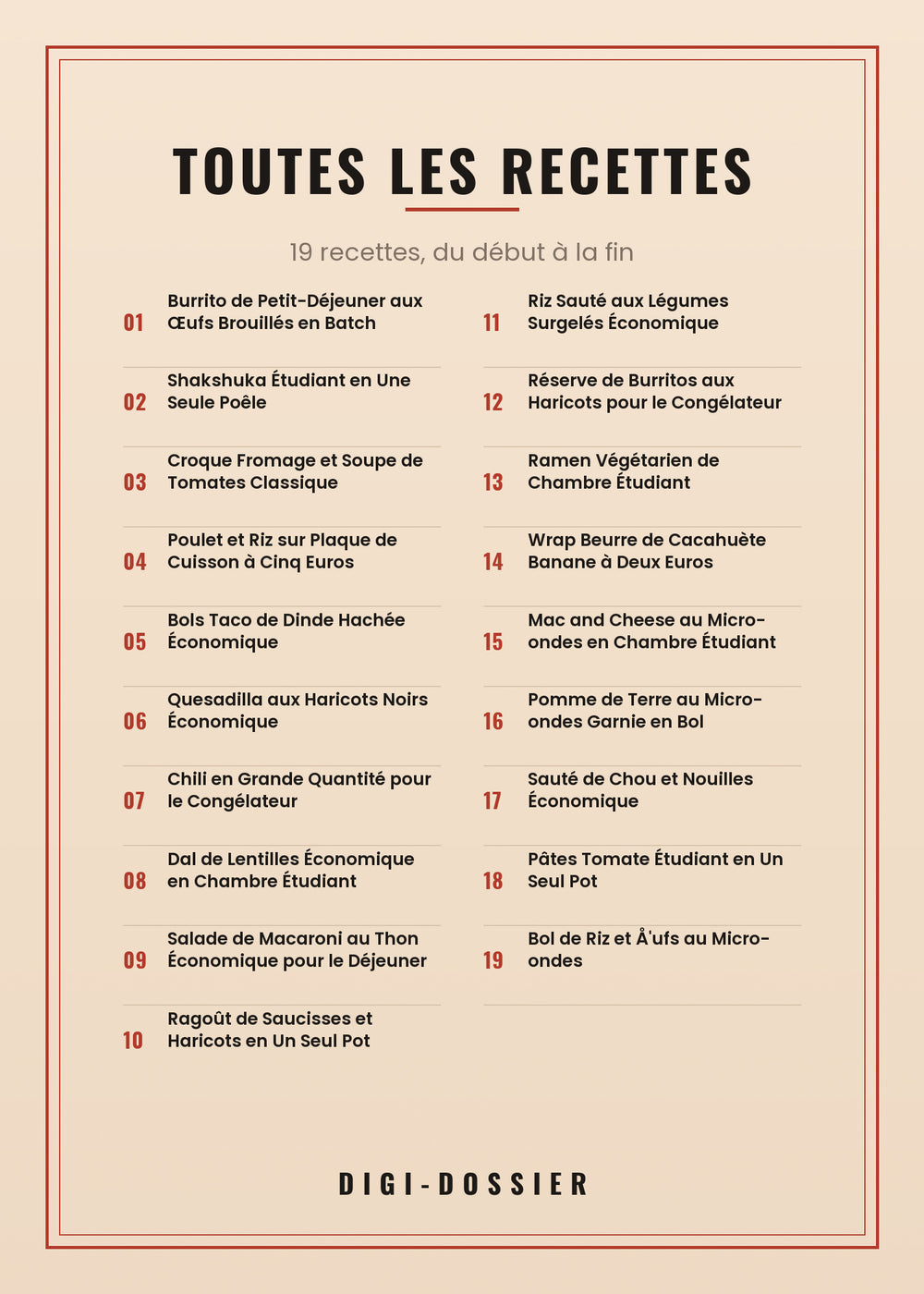 Toutes les recettes de ce livre