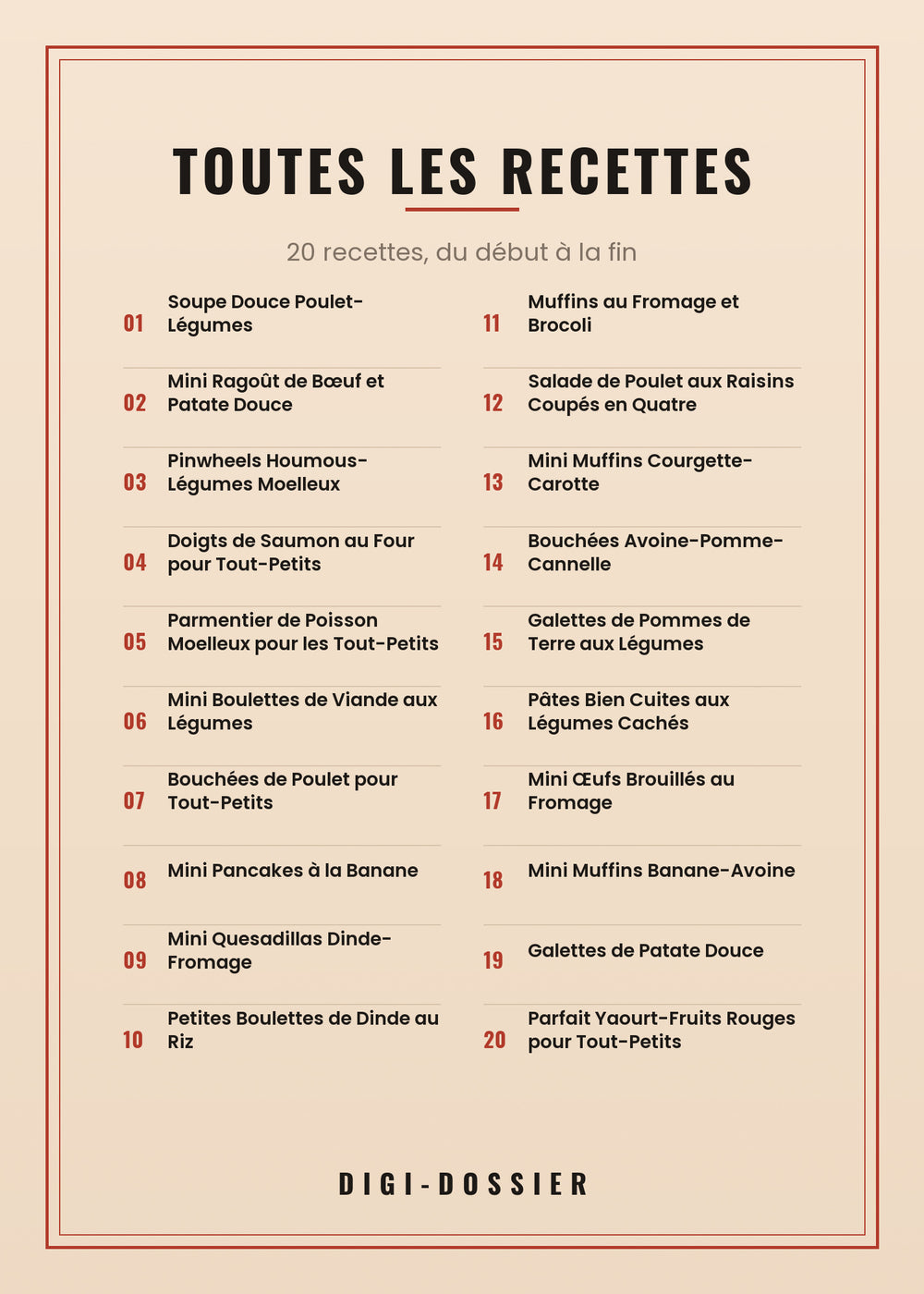 Toutes les recettes de ce livre